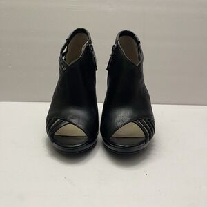 Calvin Klein Laraine Burnished Nappa High Heels Open Toe‎ Black Women's Size 8M